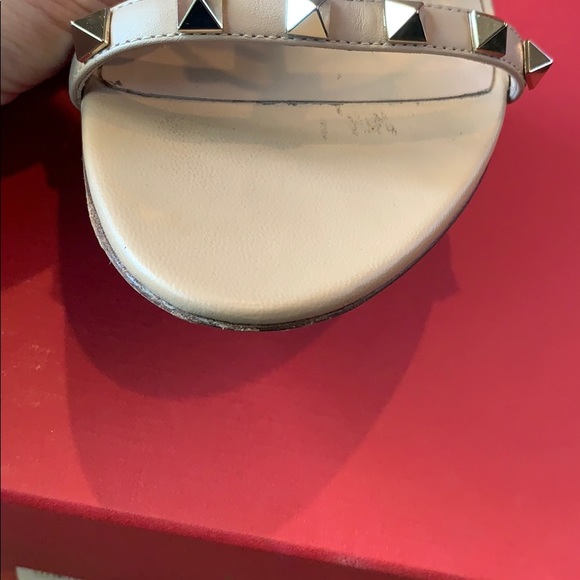 Valentino Rockstud Ankle Strap in Nude- 39.5 - Picture 6 of 6